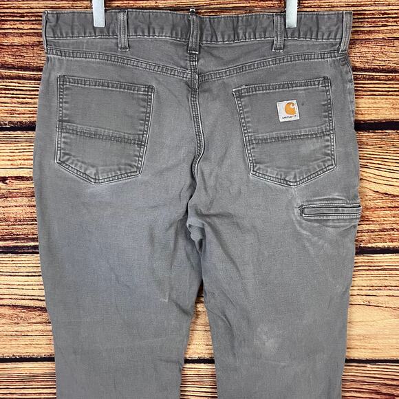 Carhartt Relaxed Fit Gray Denim Work Jeans - Picture 4 of 8